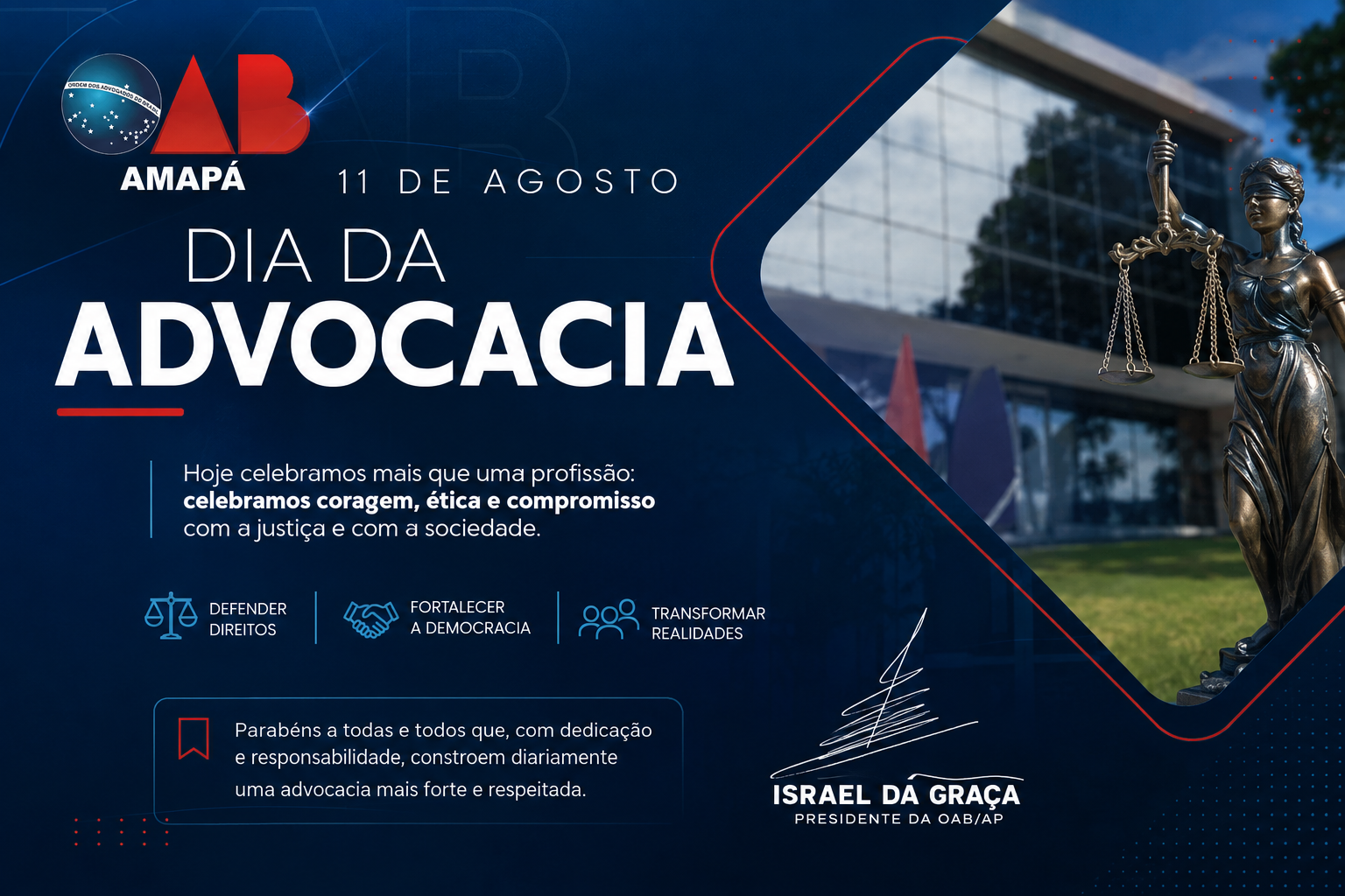 OAB/AP homenageia a advocacia amapaense pelo Dia da Advocacia